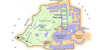 Χάρτης του μουσείο του Βατικανού και την καπέλα σιξτίνα